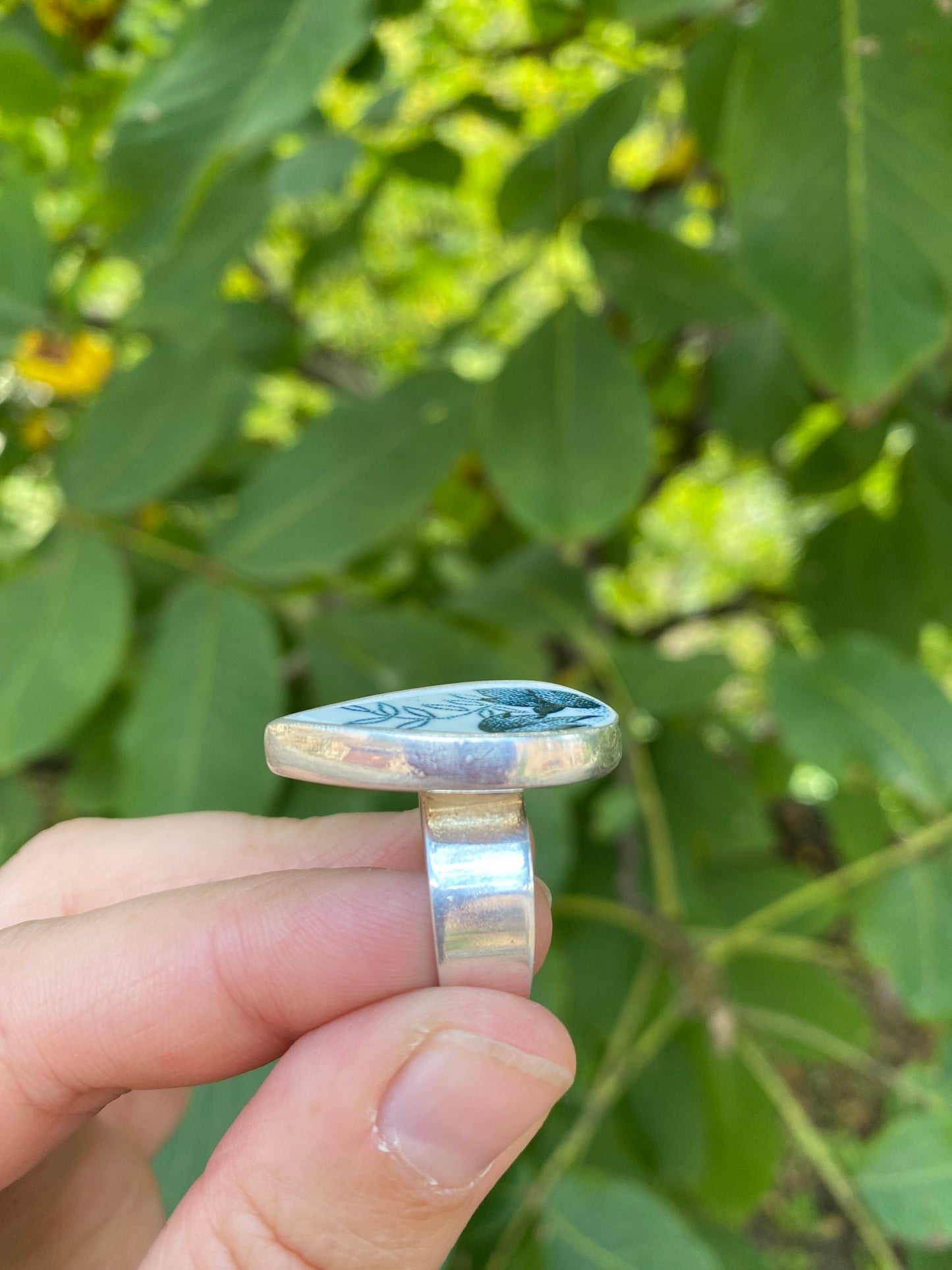 Bague goutte Marie Louise en faïence