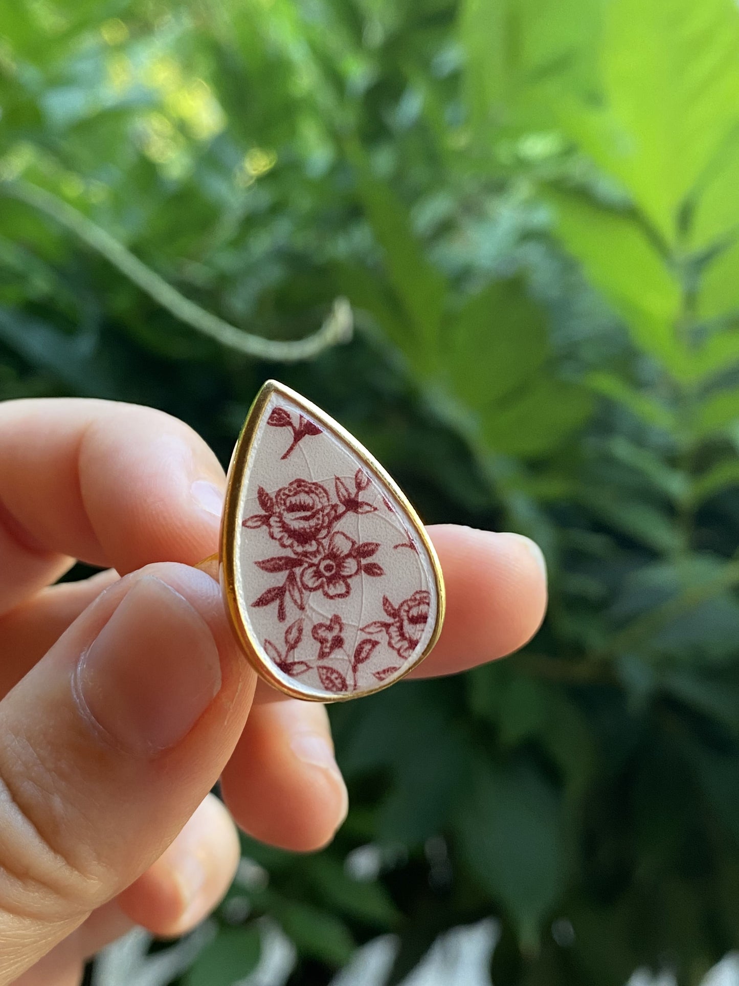 Bague goutte "Rose"