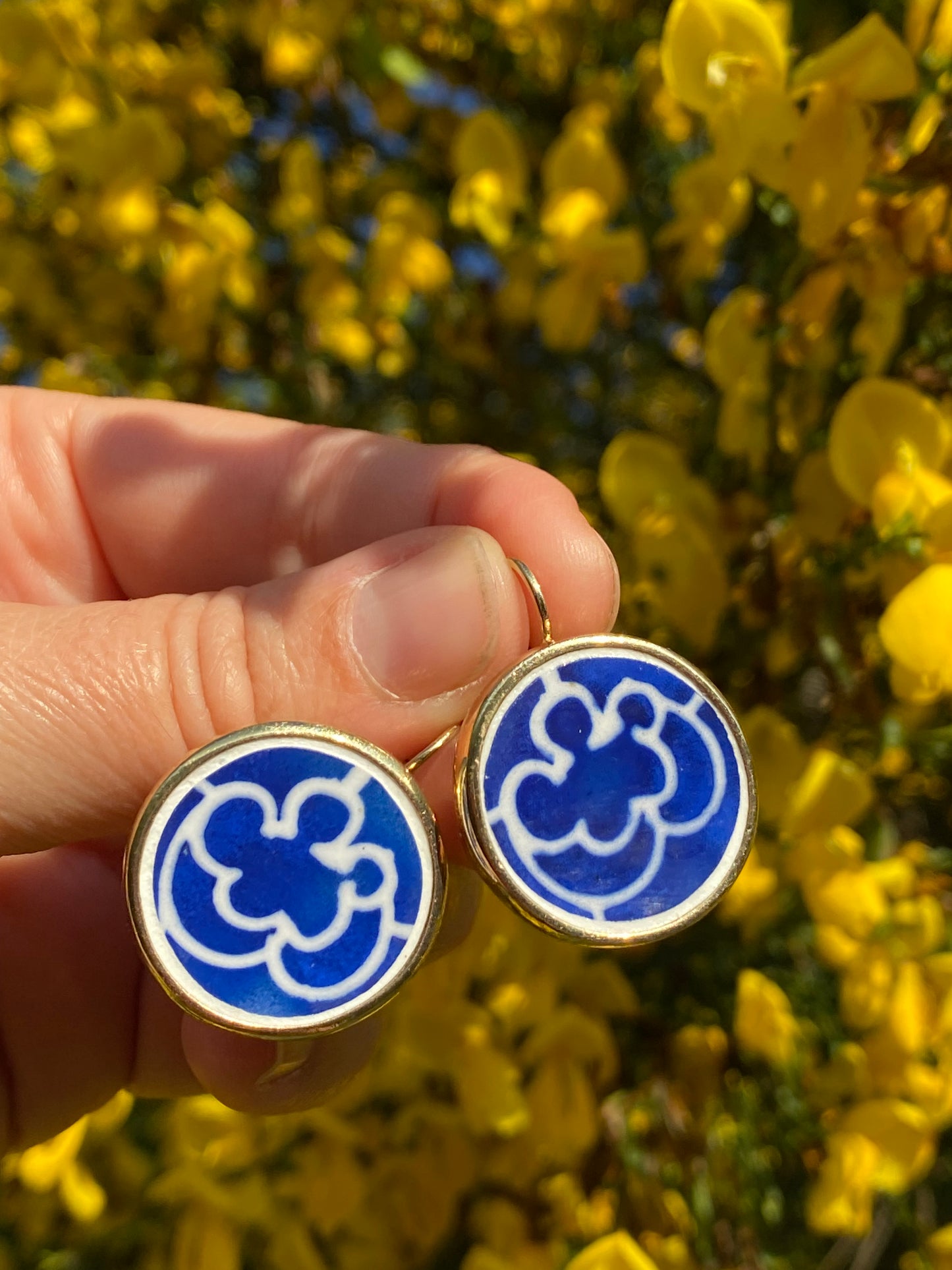 Boucles d’oreilles bleu roi