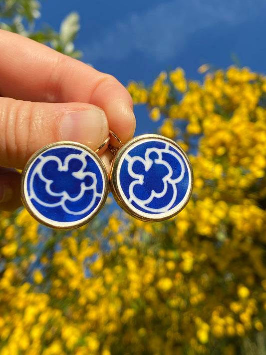 Boucles d’oreilles bleu roi