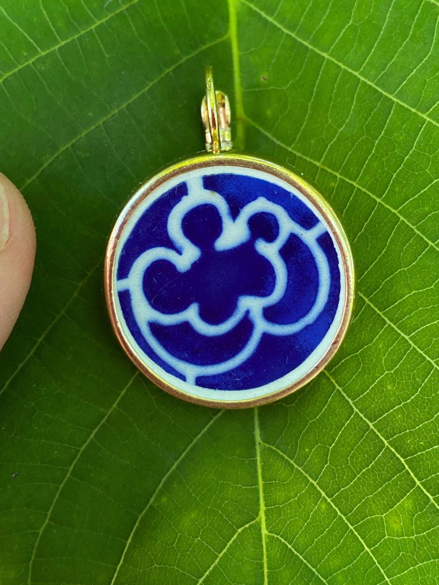 Boucles d’oreilles bleu roi