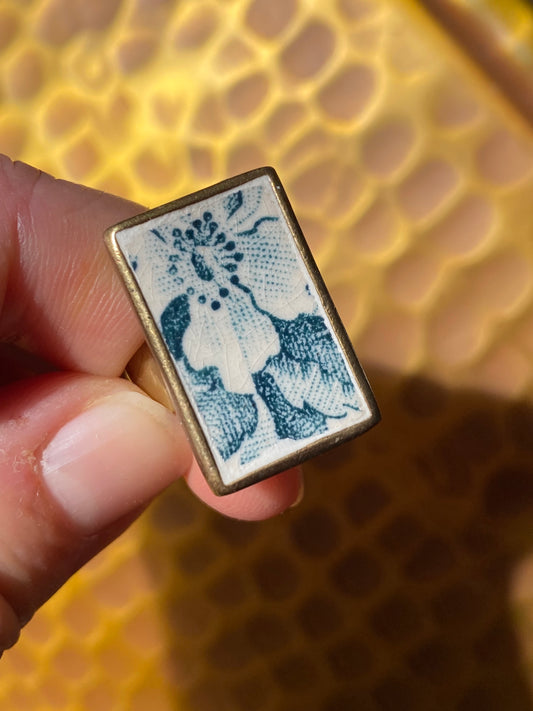 bague assiette terre de fer laiton etain