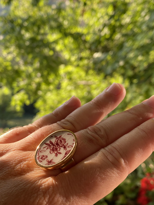 Bague "Rose" Ovale