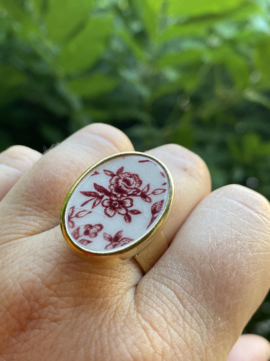 Bague "Rose" Ovale