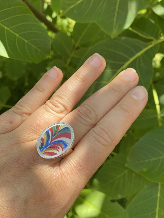 Bague " Plume ou Coq ? "