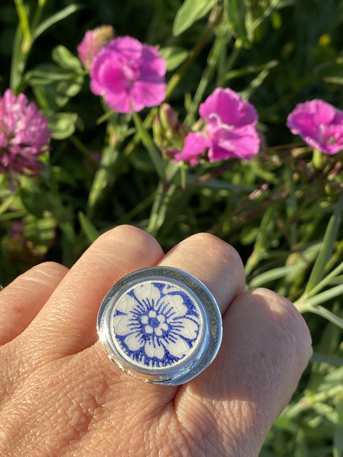 Bague Fleur bleue