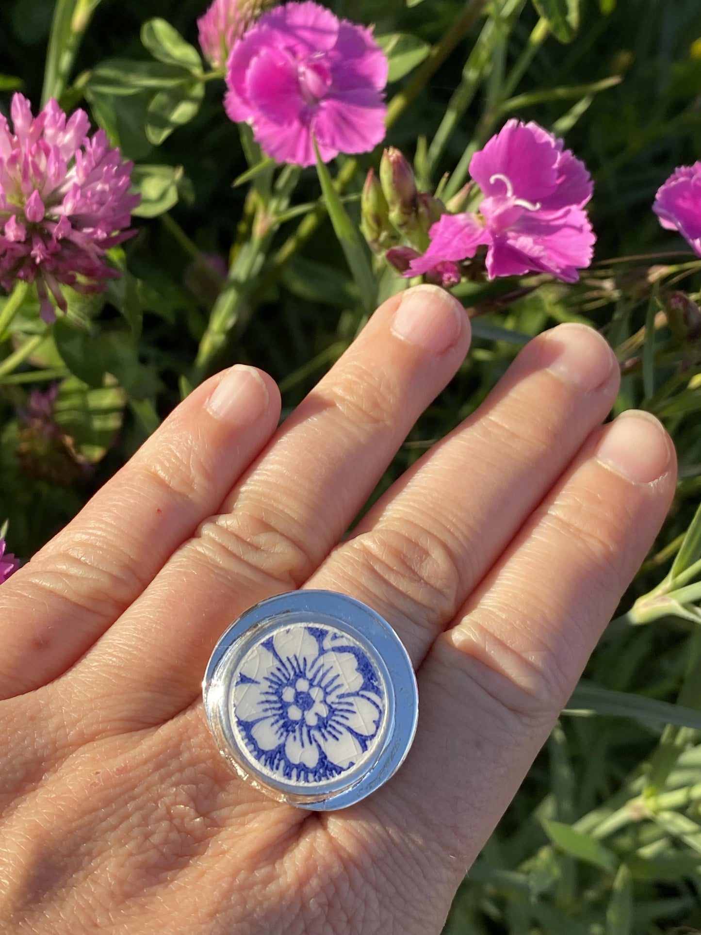 Bague Fleur bleue