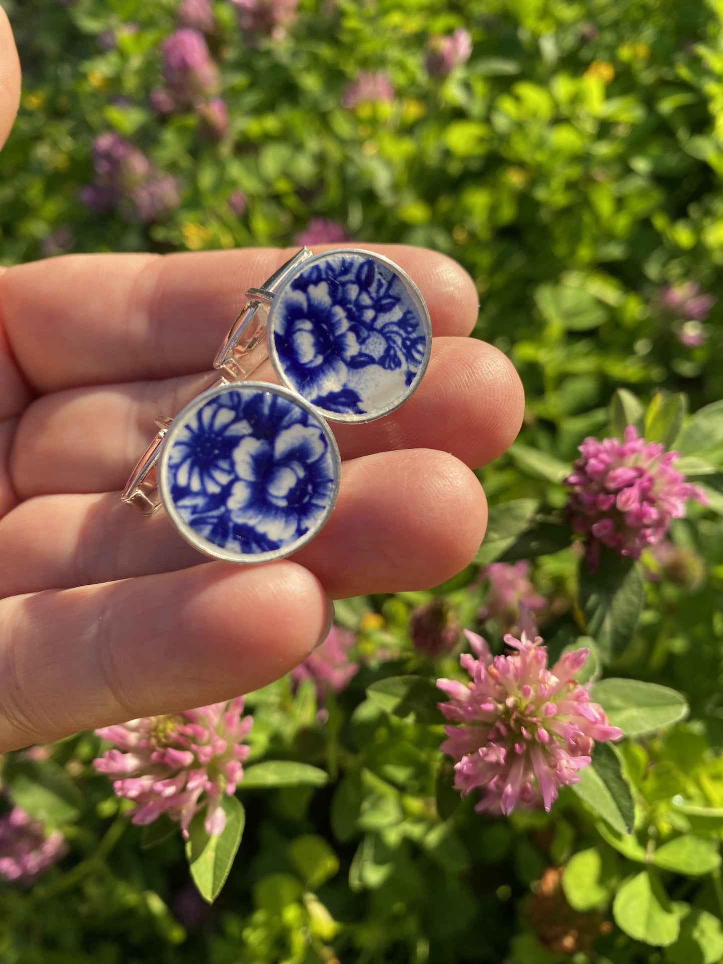 Boutons de manchettes "bleu roi"