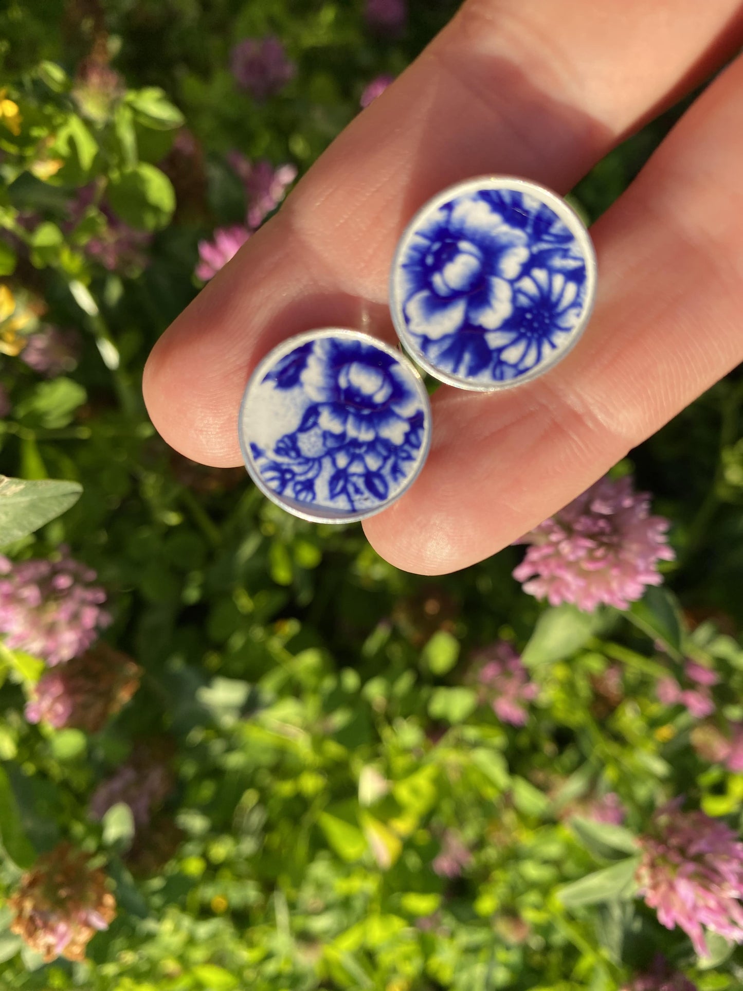 Boutons de manchettes "bleu roi"