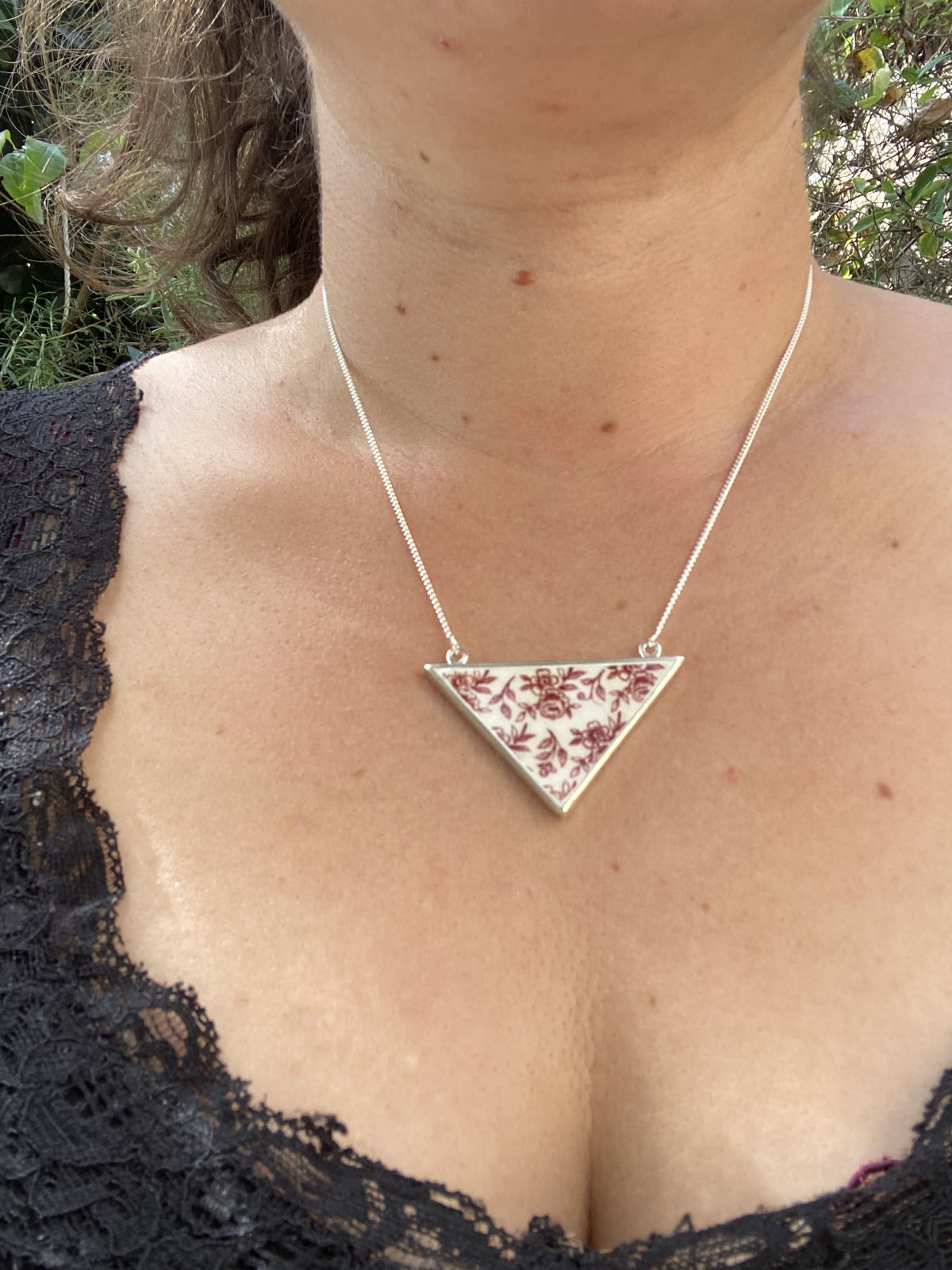 Collier triangle "Rose"