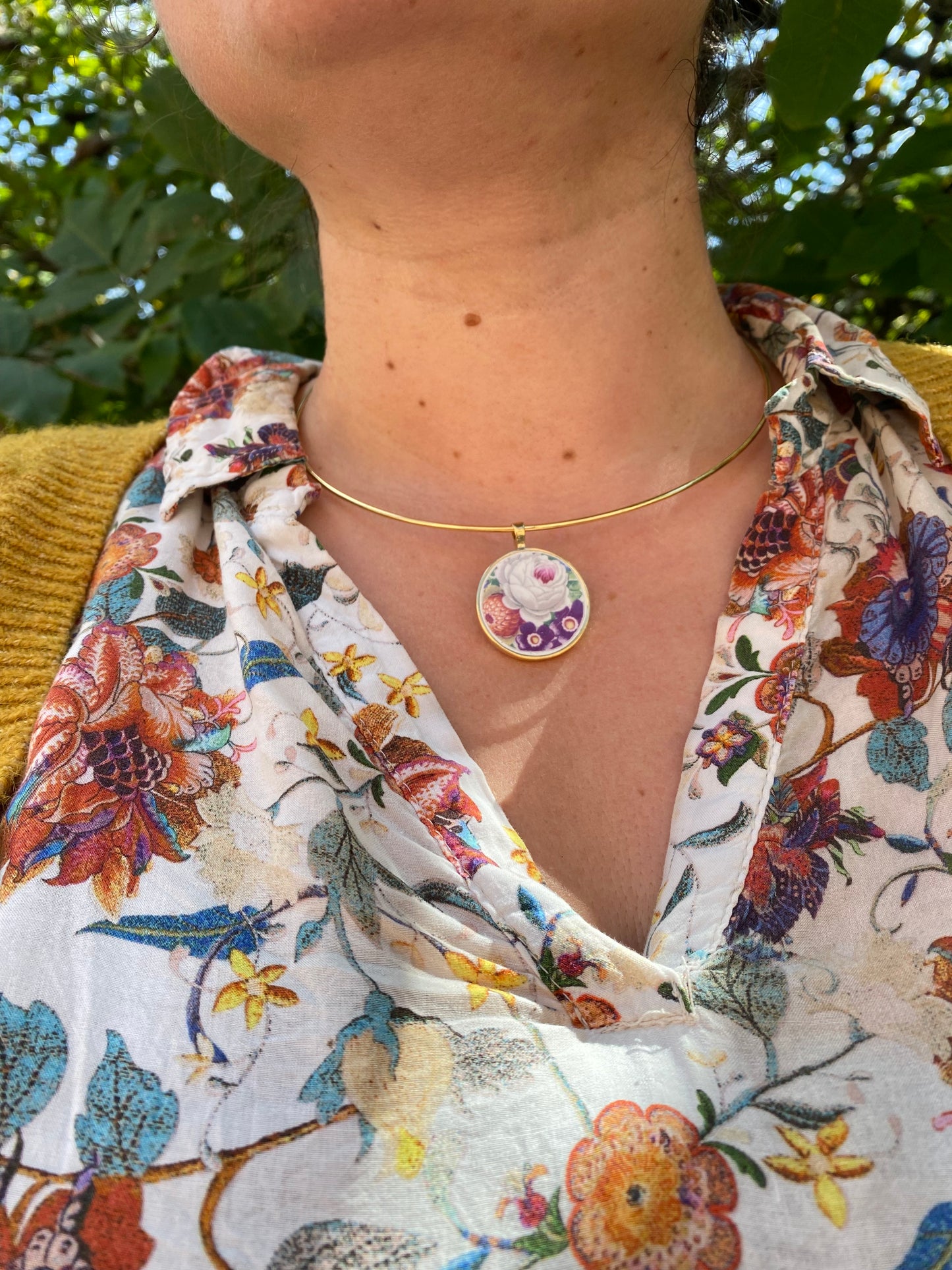 Collier tour de cou Fleurs de printemps