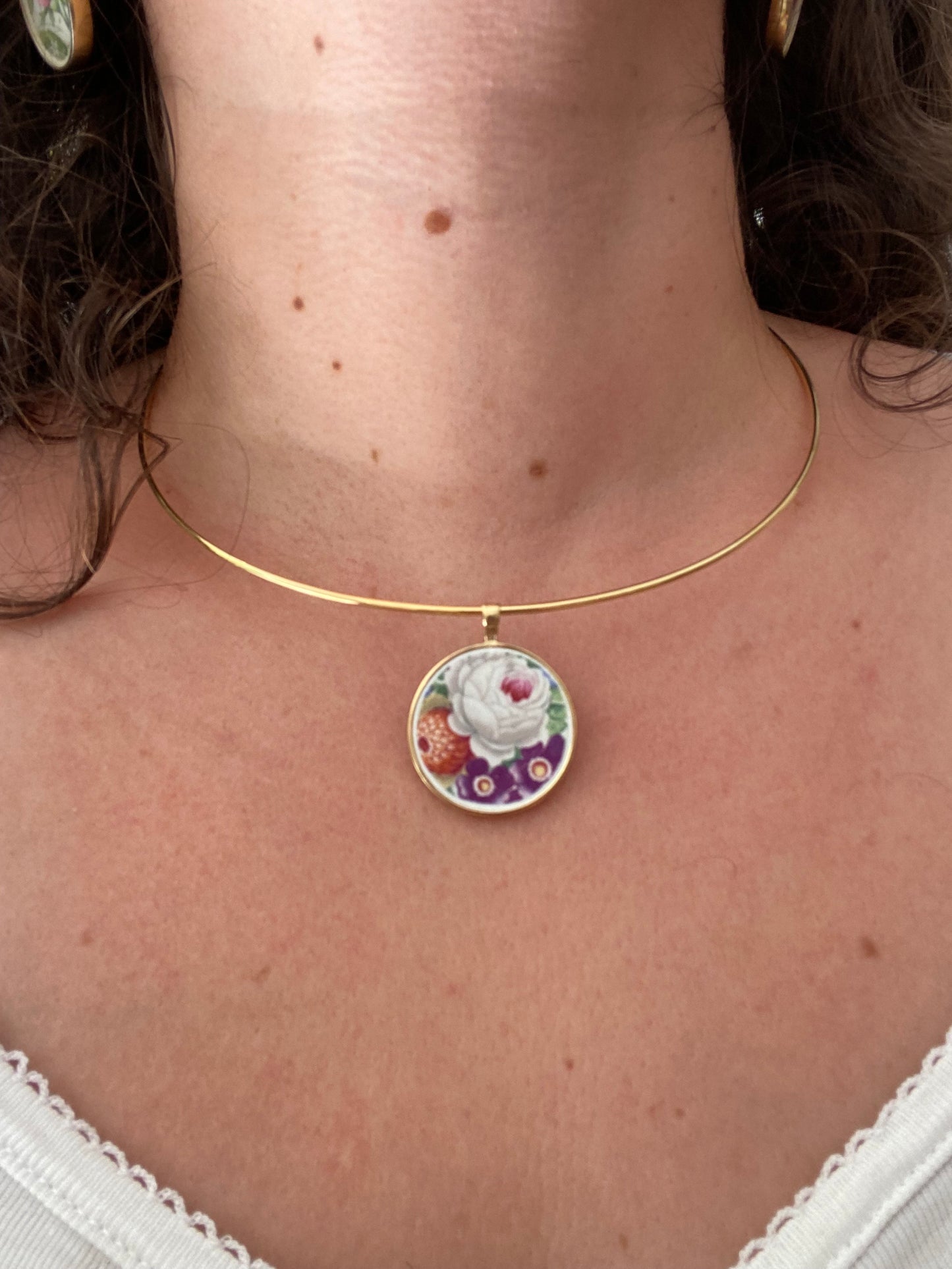 Collier tour de cou Fleurs de printemps