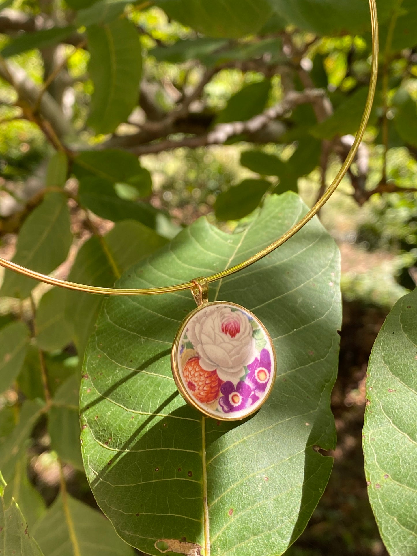 Collier tour de cou Fleurs de printemps