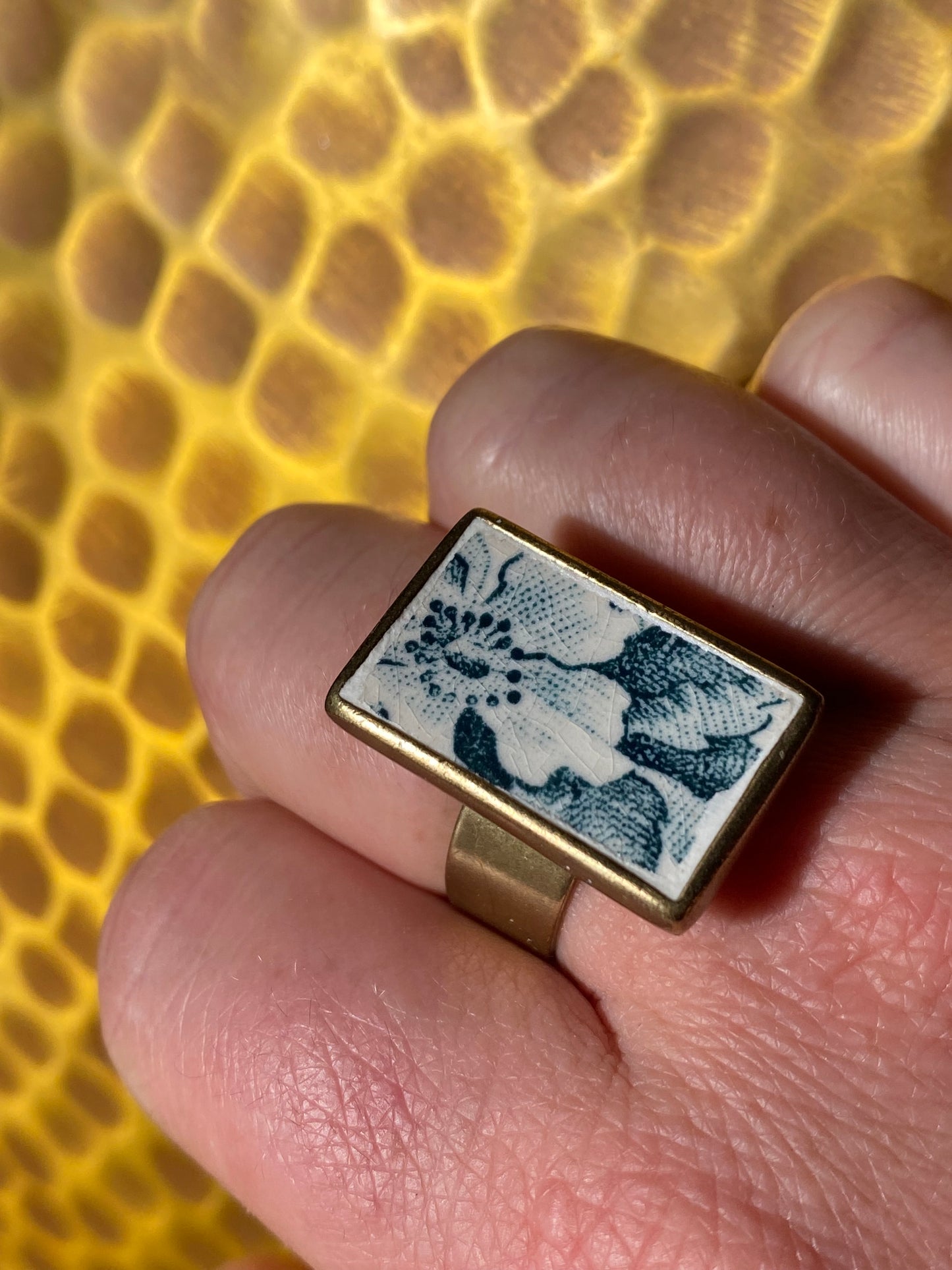 bague assiette terre de fer laiton etain