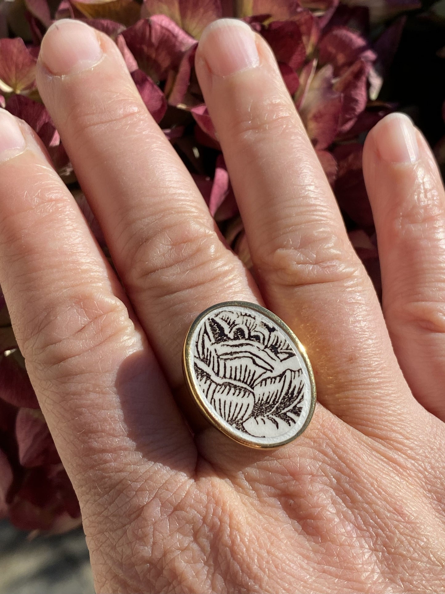Bague assiette Marron