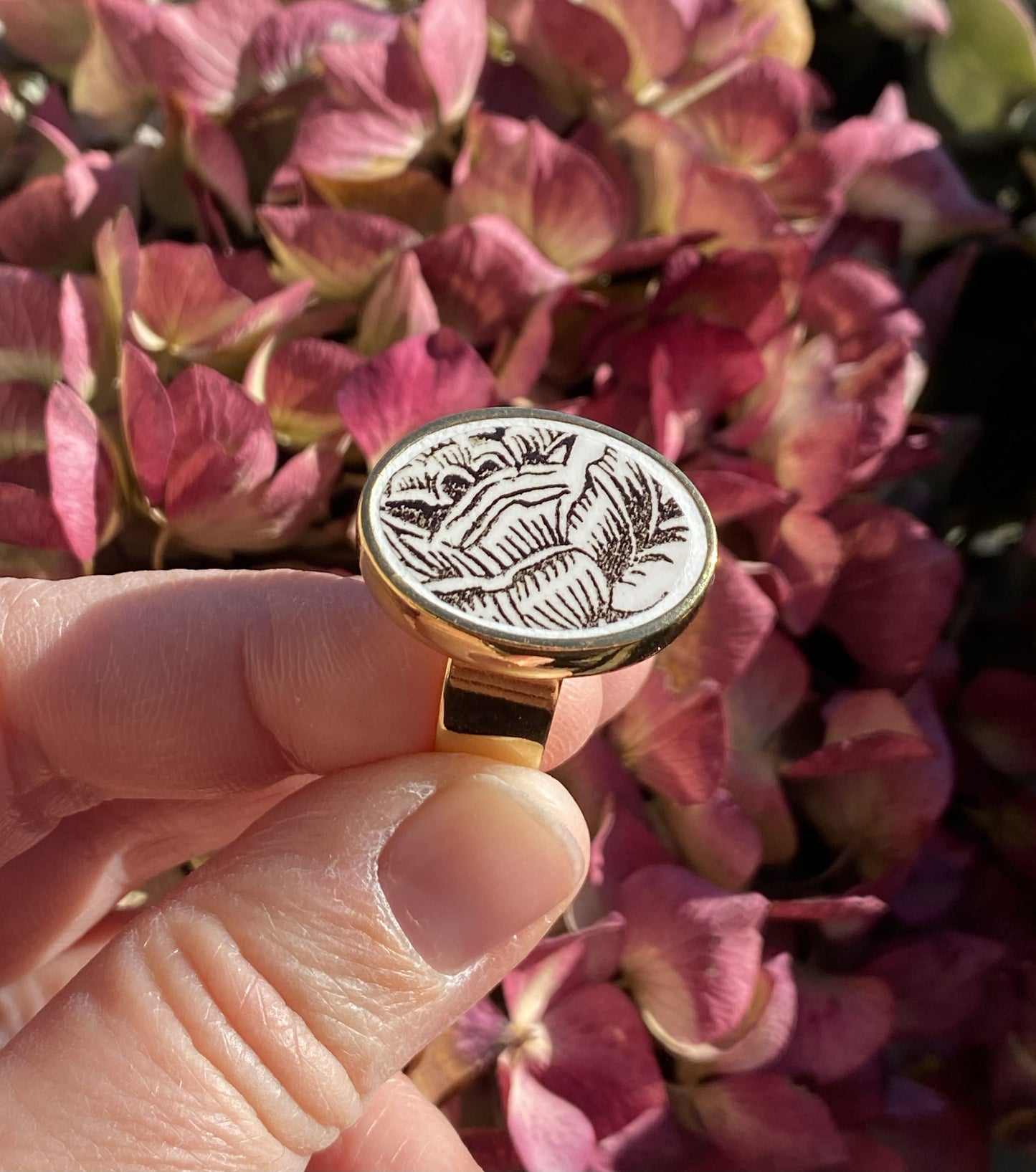 Bague assiette Marron