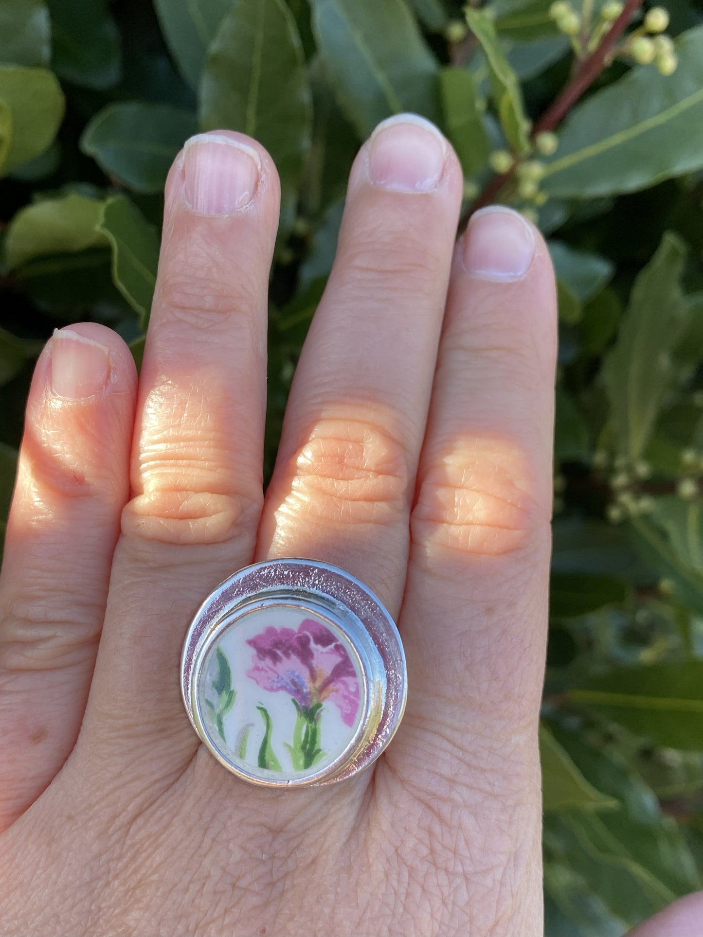 Bague Oeillet rose